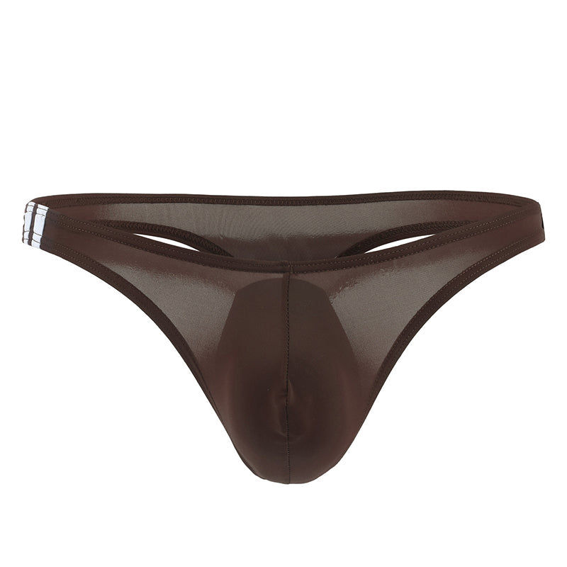 Men's U Convex Pouch Ice Silk Thongs - versaley