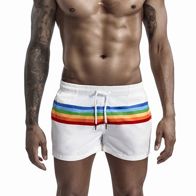 Rainbow Striped Board Shorts