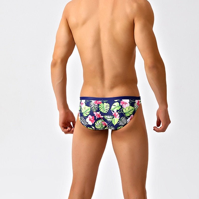 Hawaiian Floral Skinny Swim Briefs