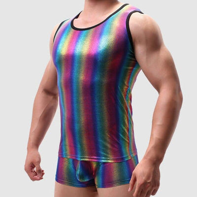 Metallic Rainbow Tanktop + Boxers