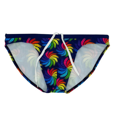 Rainbow Peacock Skinny Swim Briefs